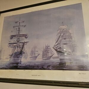 Vintage "Tall Ships" Newport 1976 Framed Print by Kipp Soldwedel